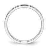 Sterling Silver Flat wedding band ring detail view