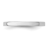 Sterling Silver Flat wedding band ring detail view