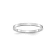 Sterling Silver Flat wedding band ring