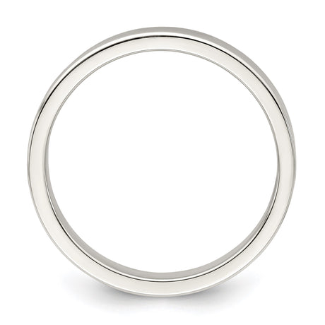 Sterling Silver Flat, Lightweight wedding band ring alternate angle