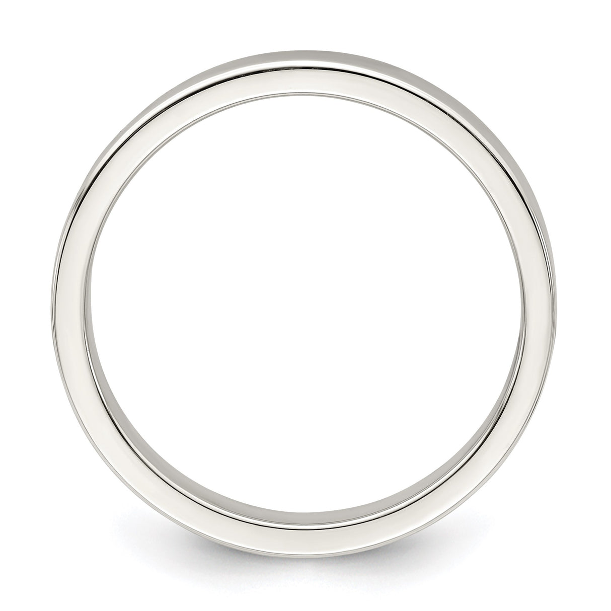 Sterling Silver Flat, Lightweight wedding band ring alternate angle