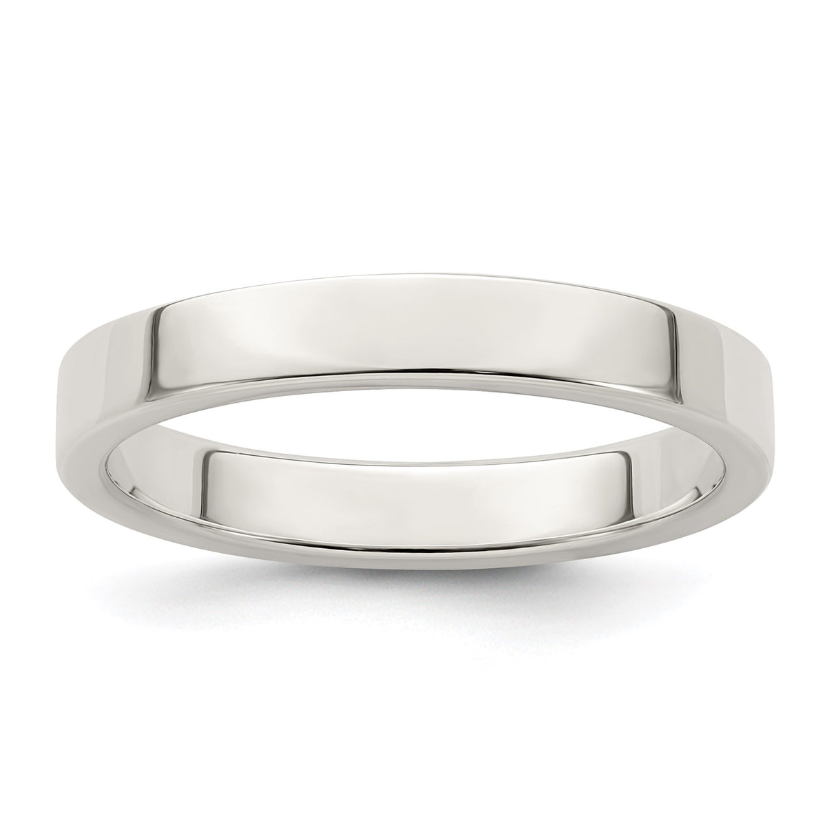 Sterling Silver Flat, Lightweight wedding band ring