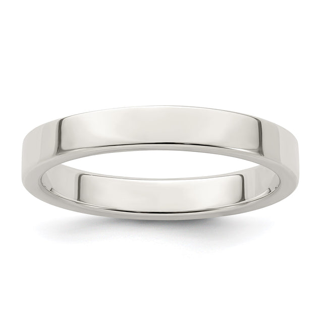 Sterling Silver Flat, Lightweight wedding band ring