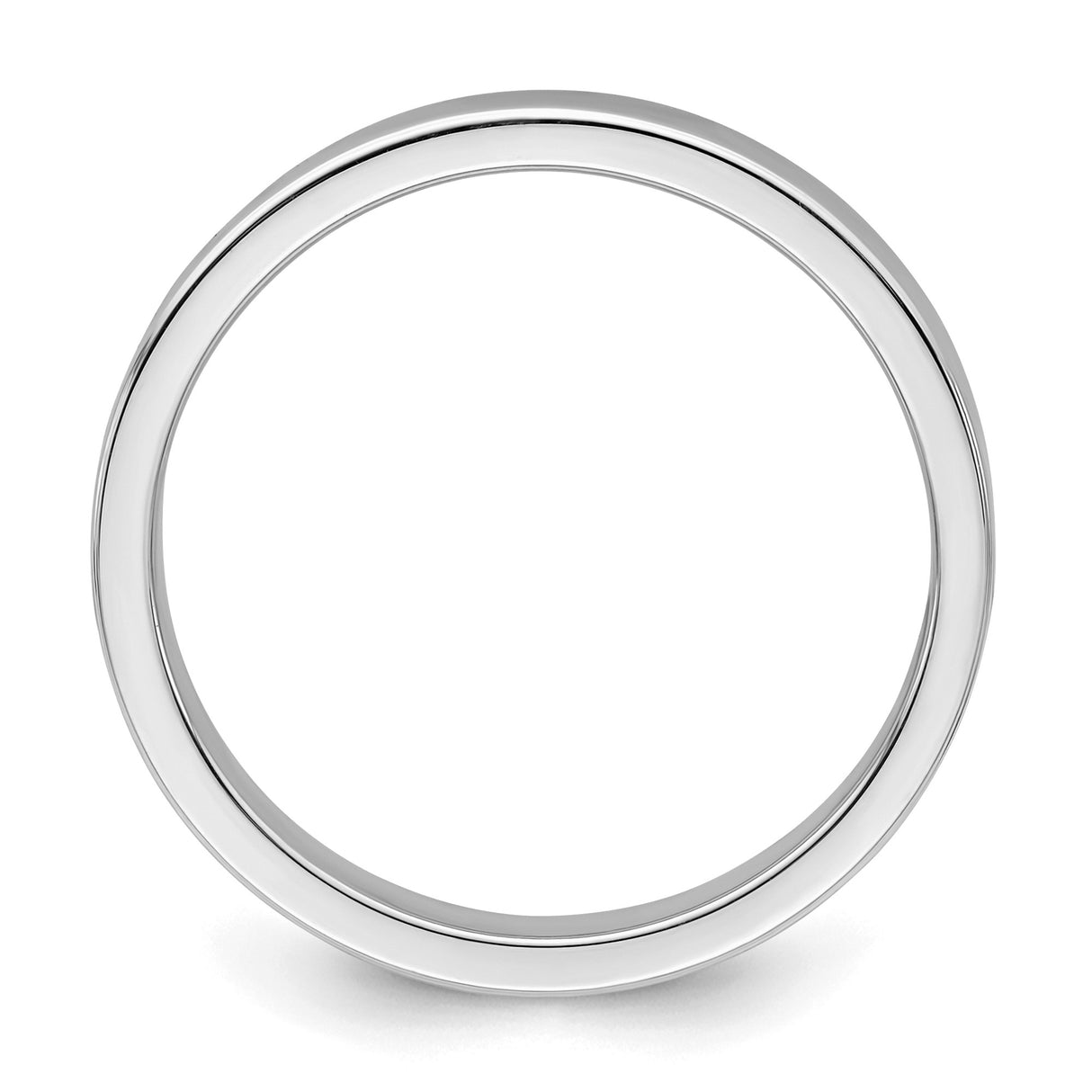 Sterling Silver Flat wedding band ring alternate angle