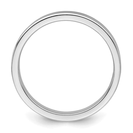 Sterling Silver Flat wedding band ring alternate angle