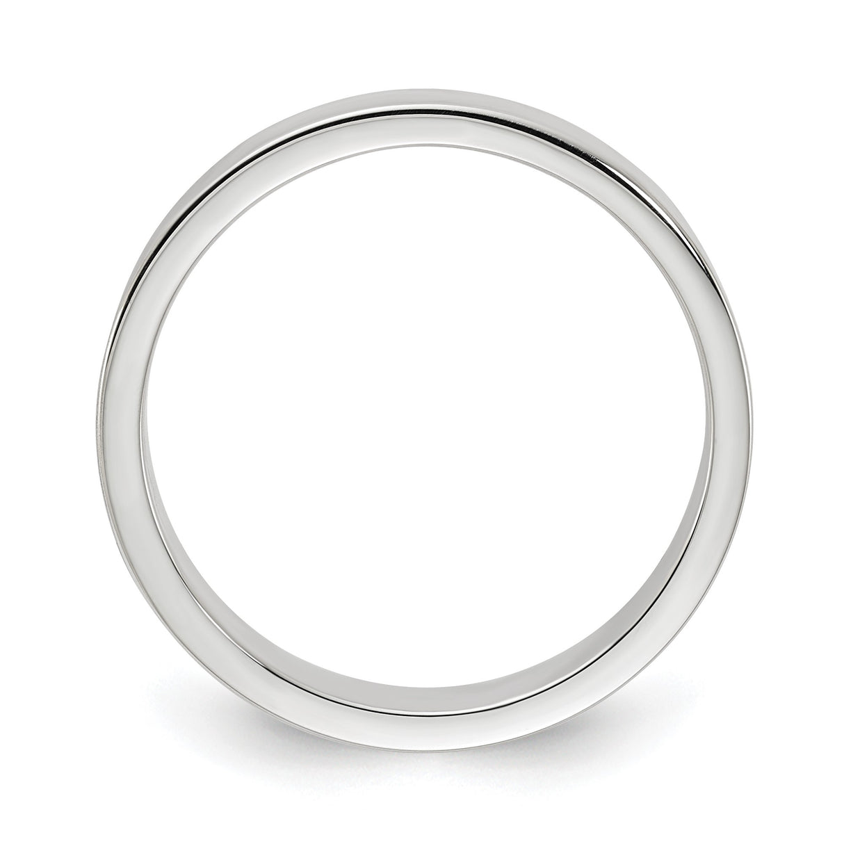 Sterling Silver Flat, Lightweight wedding band ring alternate angle