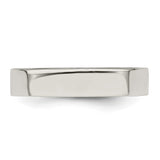 Sterling Silver Flat, Lightweight wedding band ring detail view
