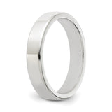 Sterling Silver Flat, Lightweight wedding band ring detail view