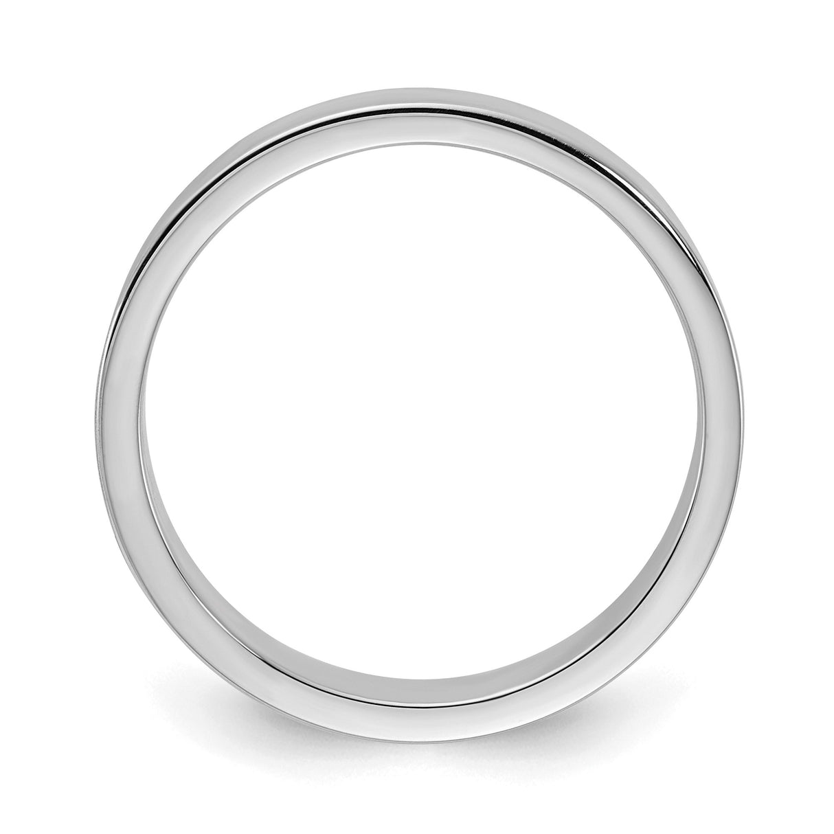 Sterling Silver Flat wedding band ring alternate angle