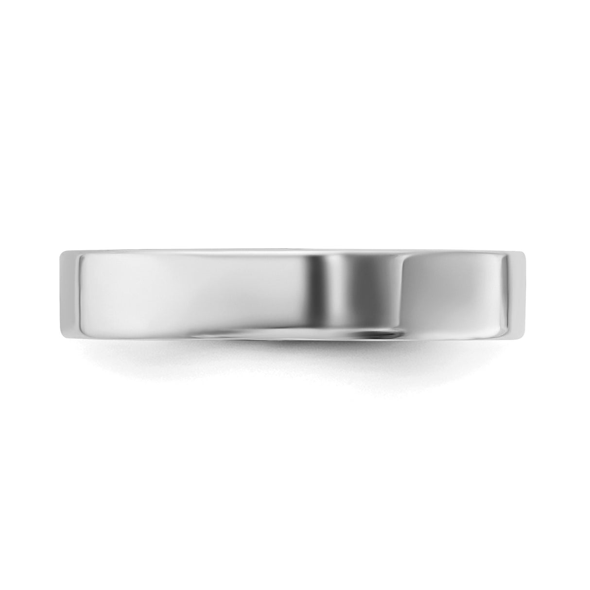 Sterling Silver Flat wedding band ring detail view
