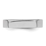Sterling Silver Flat wedding band ring detail view