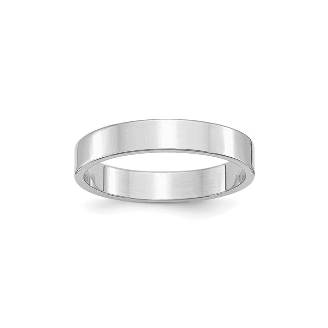Sterling Silver Flat wedding band ring