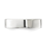 Sterling Silver Flat, Lightweight wedding band ring detail view
