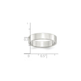 Sterling Silver Flat wedding band ring shown for scale