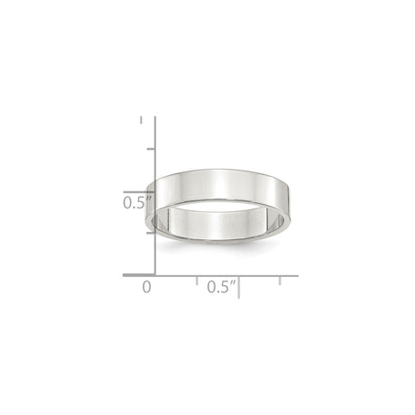 Sterling Silver Flat wedding band ring shown for scale