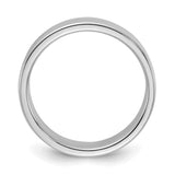 Sterling Silver Flat wedding band ring detail view