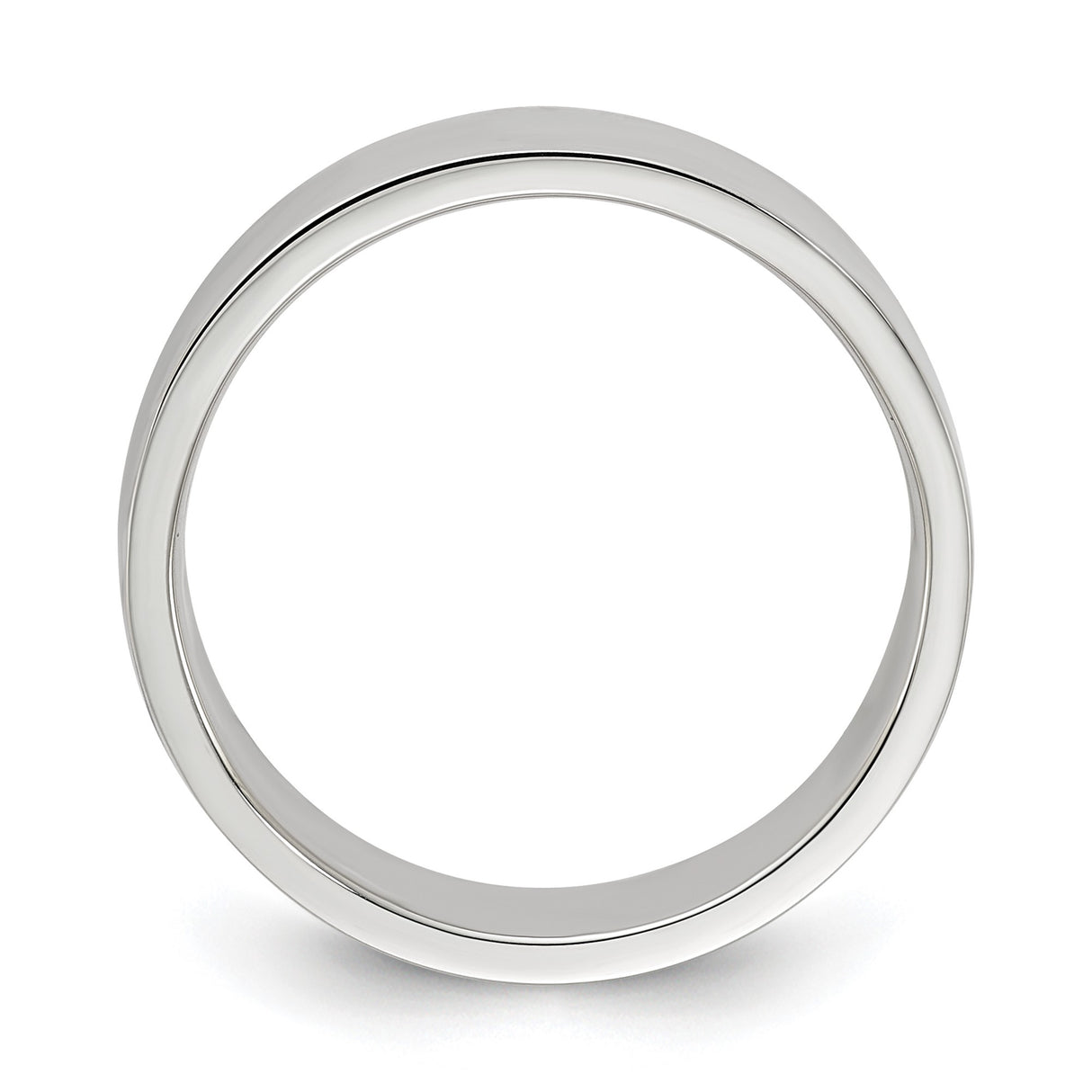Sterling Silver Flat, Lightweight wedding band ring alternate angle