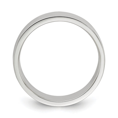 Sterling Silver Flat, Lightweight wedding band ring alternate angle