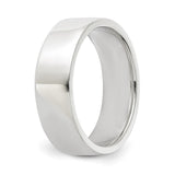 Sterling Silver Flat, Lightweight wedding band ring detail view