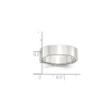 Sterling Silver Flat, Lightweight wedding band ring shown for scale