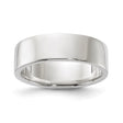 Sterling Silver Flat, Lightweight wedding band ring