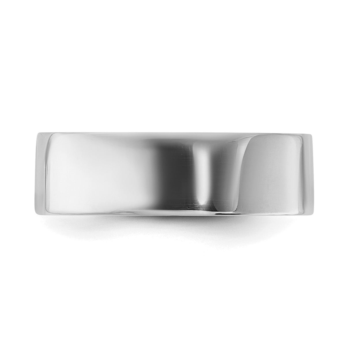 Sterling Silver Flat wedding band ring detail view