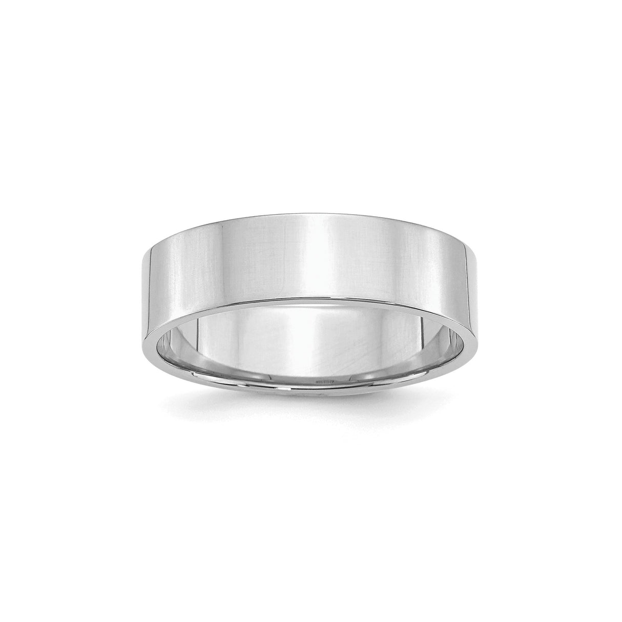 Sterling Silver Flat wedding band ring