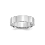 Sterling Silver Flat wedding band ring