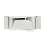 Sterling Silver Flat, Lightweight wedding band ring detail view