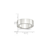Sterling Silver Flat, Lightweight wedding band ring shown for scale