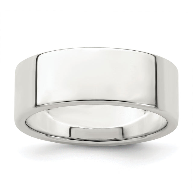 Sterling Silver Flat, Lightweight wedding band ring