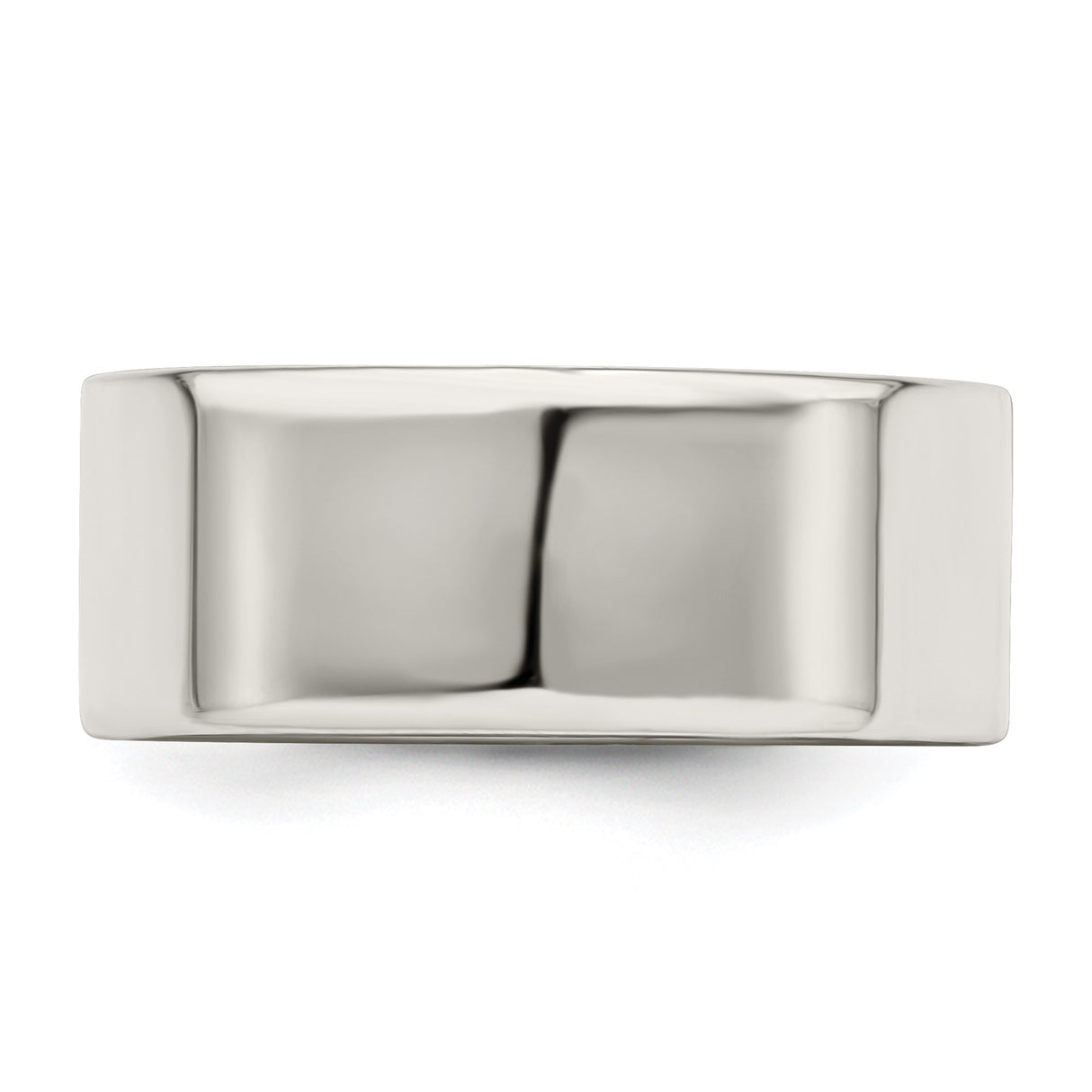 Sterling Silver Flat, Lightweight wedding band ring detail view