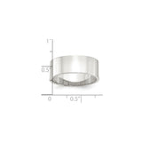 Sterling Silver Flat, Lightweight wedding band ring shown for scale