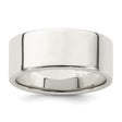 Sterling Silver Flat, Lightweight wedding band ring