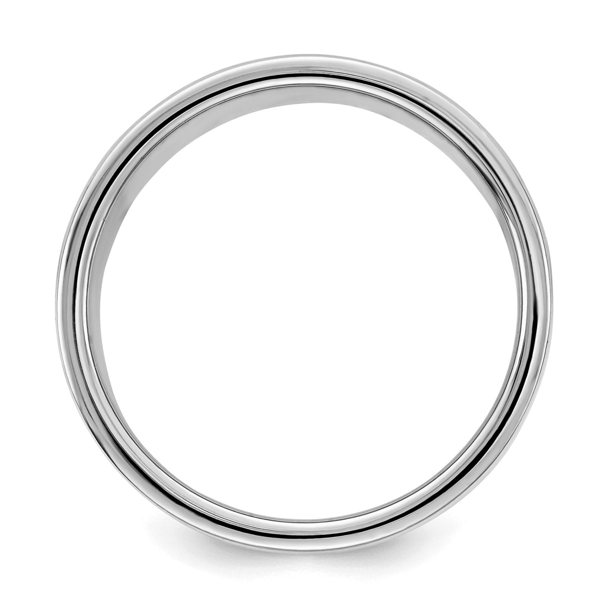 Sterling Silver Flat wedding band ring alternate angle