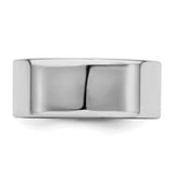 Sterling Silver Flat wedding band ring detail view