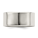 Sterling Silver Flat, Lightweight wedding band ring detail view