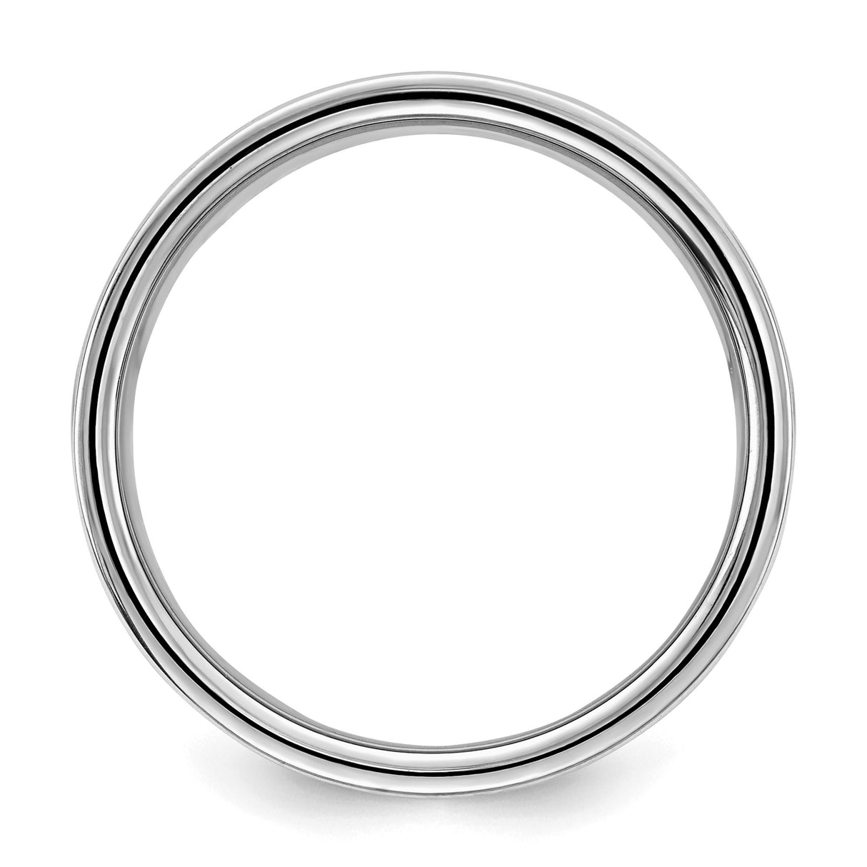 Sterling Silver Flat wedding band ring alternate angle