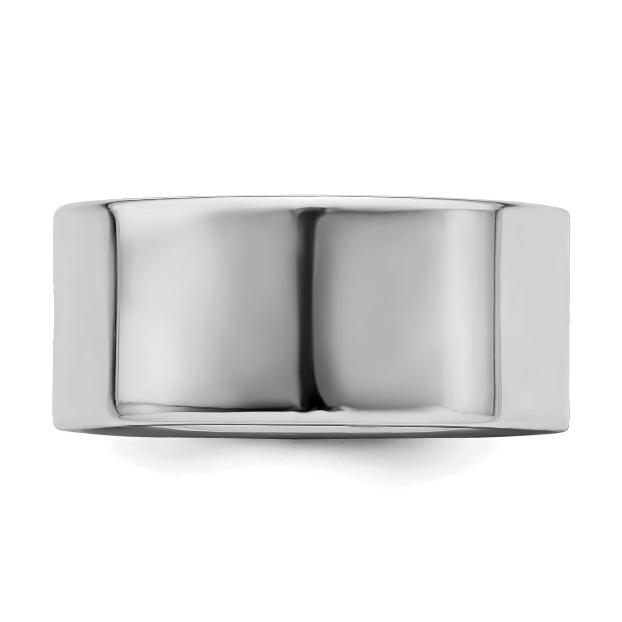 Sterling Silver Flat wedding band ring detail view