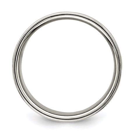 Sterling Silver Flat, Lightweight wedding band ring alternate angle