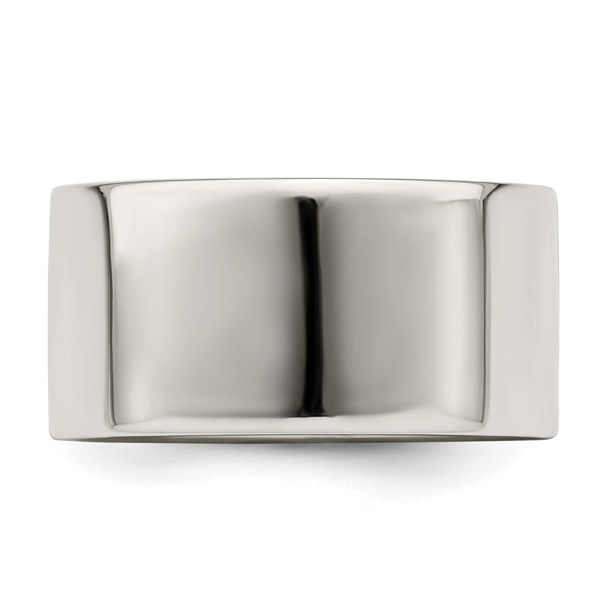 Sterling Silver Flat, Lightweight wedding band ring detail view