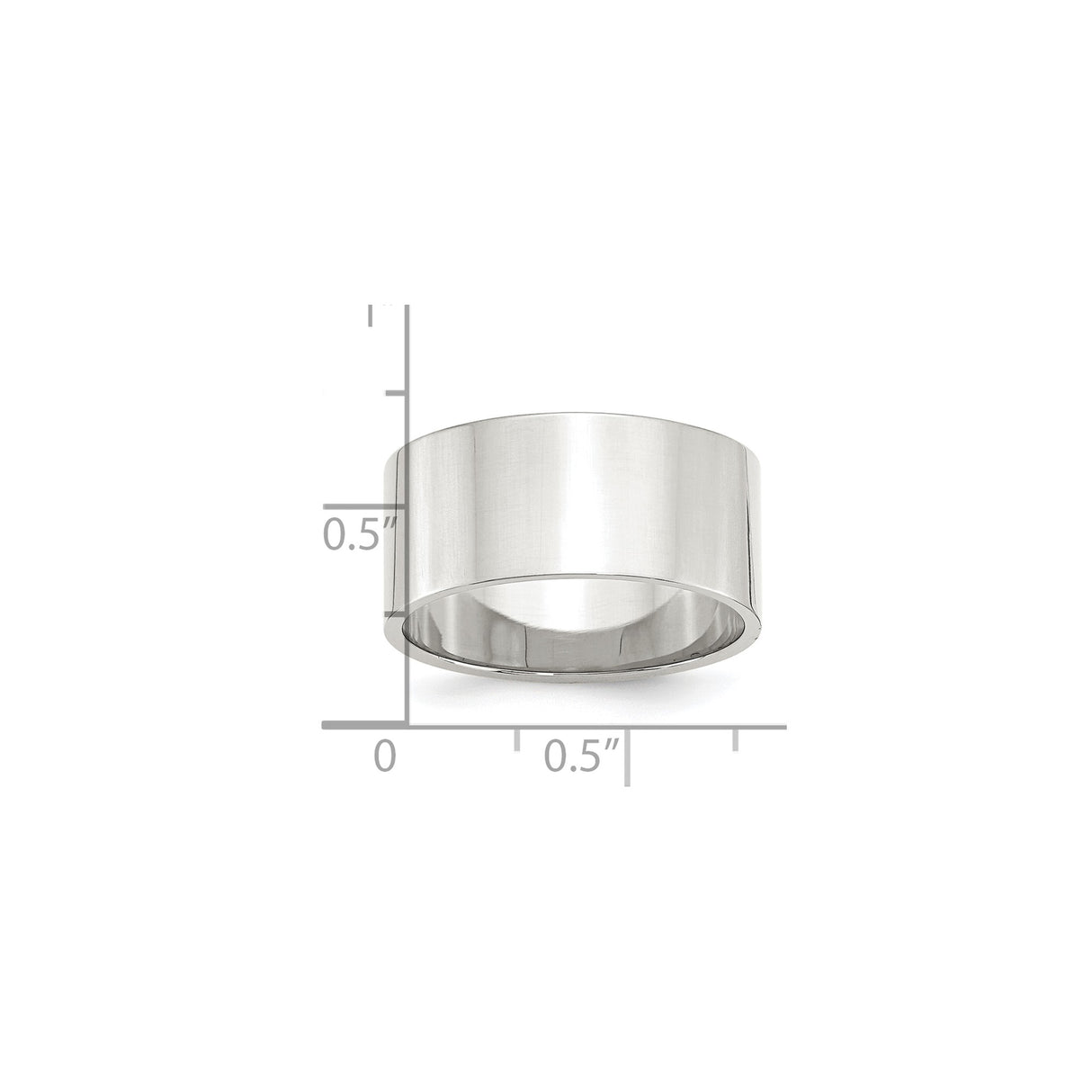 Sterling Silver Flat, Lightweight wedding band ring shown for scale