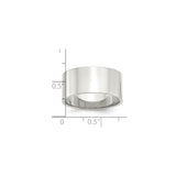 Sterling Silver Flat, Lightweight wedding band ring shown for scale