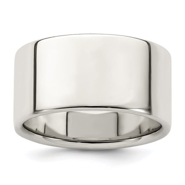 Sterling Silver Flat, Lightweight wedding band ring