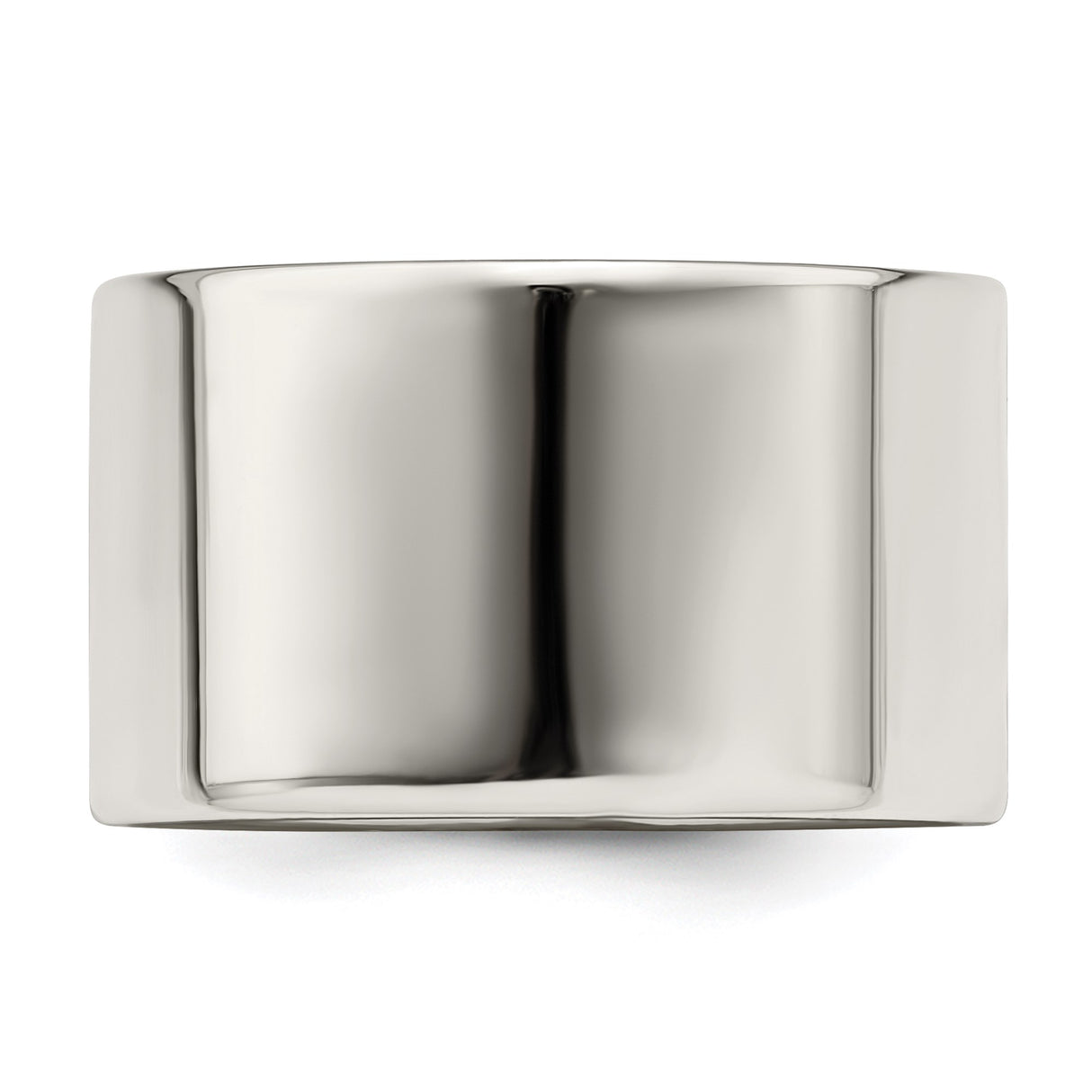 Sterling Silver Flat, Lightweight wedding band ring detail view