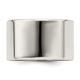 Sterling Silver Flat, Lightweight wedding band ring detail view