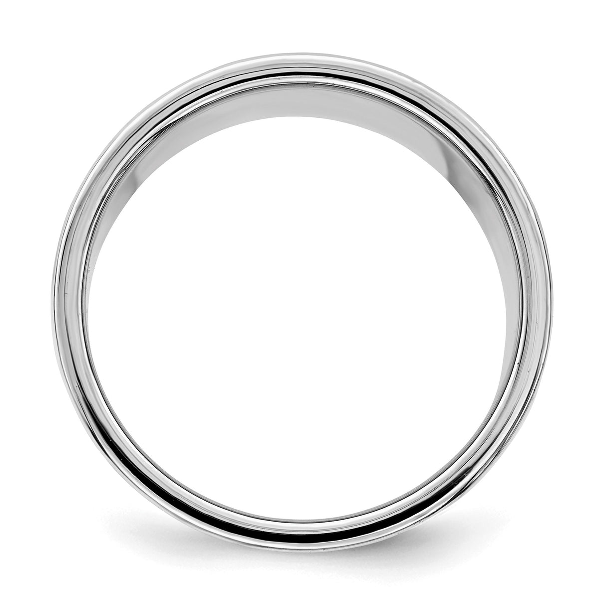 Sterling Silver Flat wedding band ring alternate angle