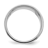 Sterling Silver Flat wedding band ring alternate angle