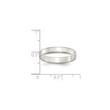 Sterling Silver Flat wedding band ring shown for scale