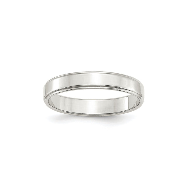 Sterling Silver Flat wedding band ring